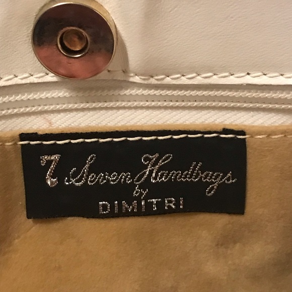 VTG Leather white Shoulder purse - Picture 5 of 6